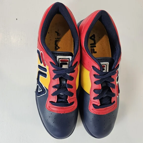 FILA ORIGINAL FITNESS RETRO MEN SHOE SZ 9 LIKE NEW! RED, YELLOW, NAVY - Picture 4 of 13